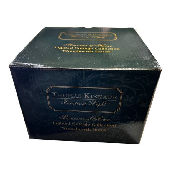 NIB THOMAS KINKADE MEMORIES OF HOME LIGHTED COTTAGE  "STONEHEARTH HUTCH" LIGHTED - Picture 10 of 14